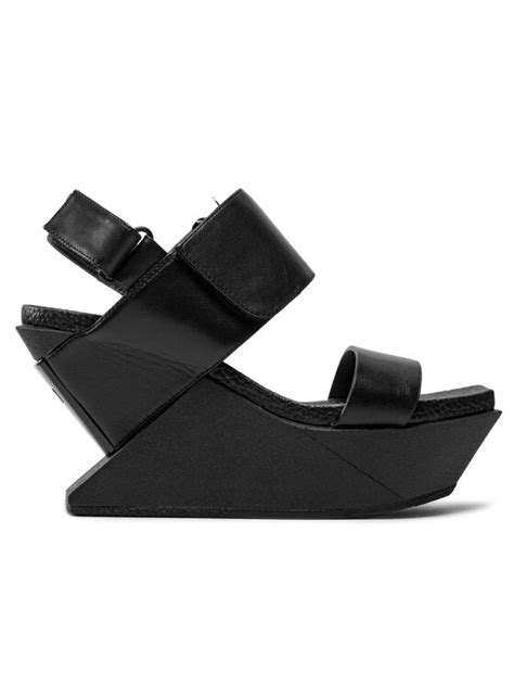 United Nude Sandales Delta Wedge Sandal Noir Modivo Fr