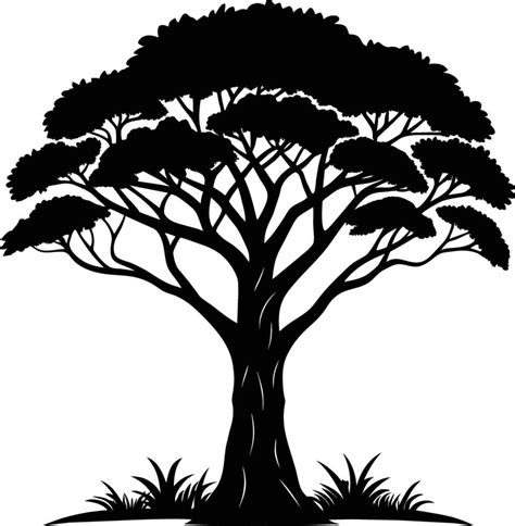 A Illustration Of African Tree Silhouette 45363058 Vector Art At Vecteezy