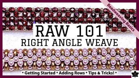 Raw Right Angle Weave Beginners Beading Stitch Tutorial Youtube