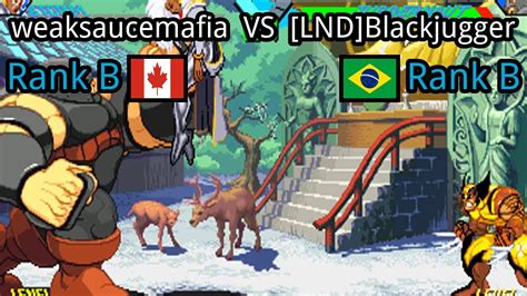 X Men Vs Street Fighter CA Weaksaucemafia Vs BR LND Blackjugger