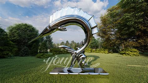 Metal Marlin Fish Statue Garden Art Decor Supplier Css Youfine