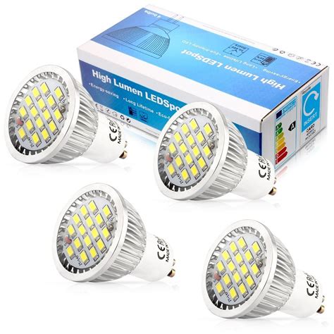 Elinkume 5w Led Gu10 Light Bulb 110v Cool White 6500k 120 Degree Beam