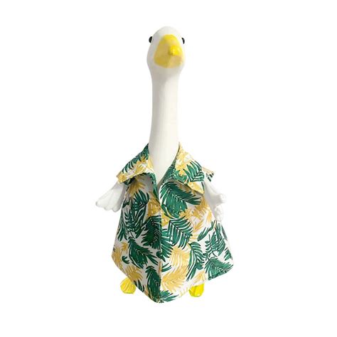 Hawaiian Goose Costume Lawn Porch Goose Clothes Summer Bikini Dress Up Hat Shirt Outfit Garden