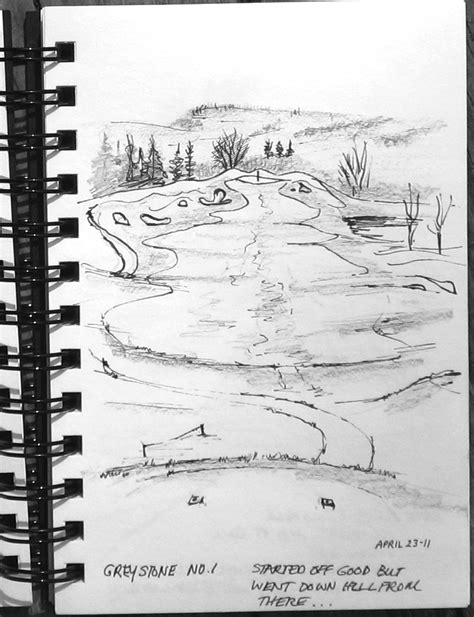 Golf Course Sketch at PaintingValley.com | Explore collection of Golf ...