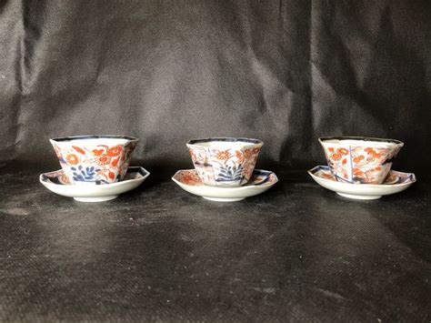 Cup And Saucers 3 Imari Porcelain Japan 18th Catawiki