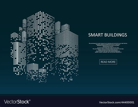 Smart building concept design Royalty Free Vector Image