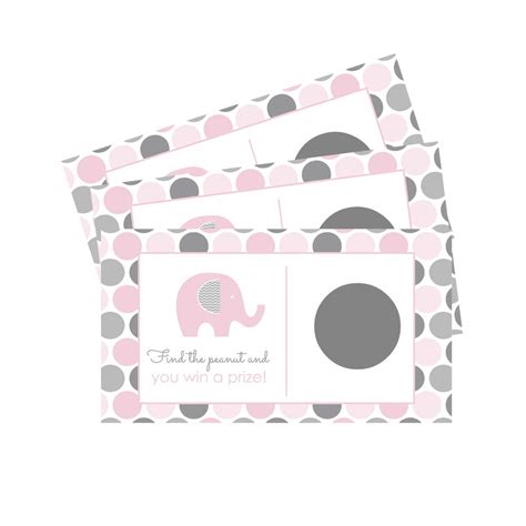 Buy Pink Elephant Scratch Off Game Cards 28 Pack Girls Baby Shower