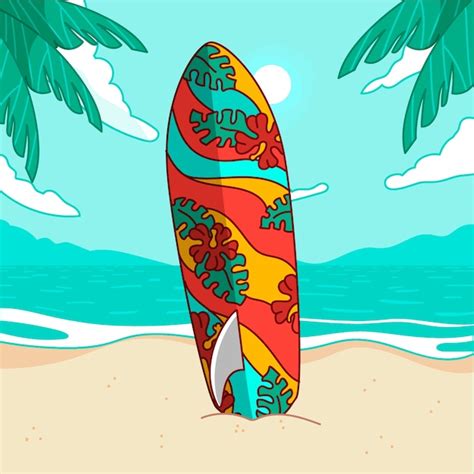 Imágenes De Tabla Surf Al Estilo Dibujos Animados Descarga Gratuita