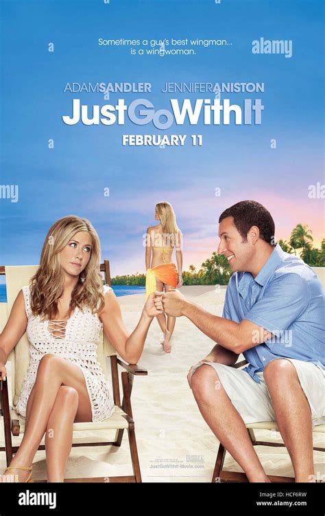 JUST GO WITH IT, l-r: Jennifer Aniston, Adam Sandler on poster art ...