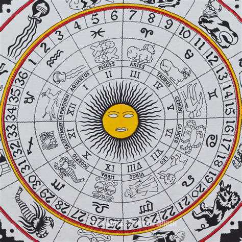 Black And White Hindu Zodiac Tapestry Wall Hanging Bedding Bedspread