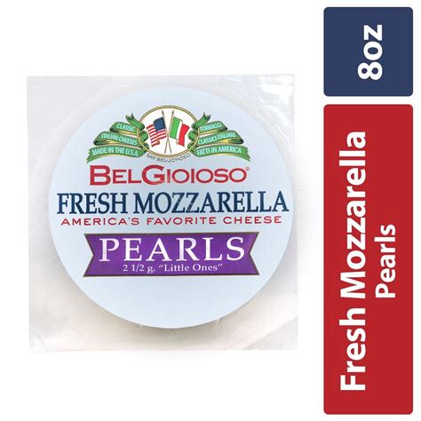 BelGioioso Fresh Mozzarella Cheese Pearls Mini Snacking Cheese 8 Oz