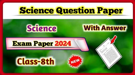 Th Class Science Question Paper Class Science Exam Question