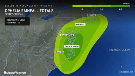 Tropical Storm Ophelia 7 Maps Models Detail Expected Impacts Along