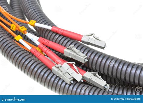 Optical Patch Cords In The Data Center Royalty Free Stock Image