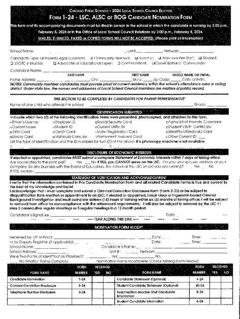 Fillable Online Lsc Alsc Or Bog Candidate Nomination Form Fax Email