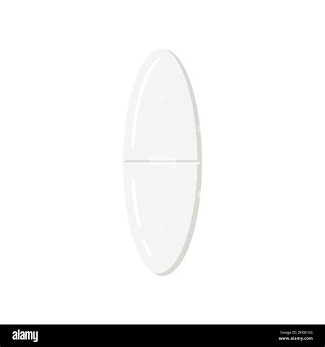 White Oval Pill Stock Vector Images Alamy