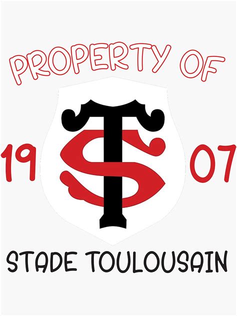 Property Of Stade Toulousain Stade Toulousain Sticker For Sale By