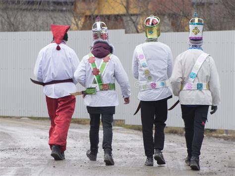 Vorokhta, Ukraine - 07 January, 2023: Christmas Carolers in Costumes ...