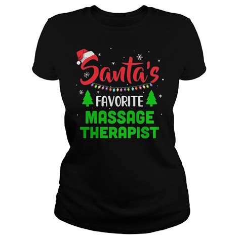 Santas Favorite Massage Therapist Christmas Shirt