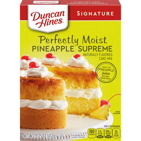 Duncan Hines Pineapple Supreme Cake Mix 1525 Oz Box