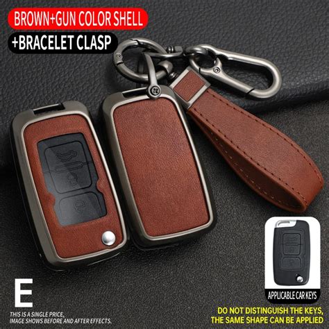 Zinc Alloy Leather Car Key Case Cover For Geely Emgrand Eu Ec Ec