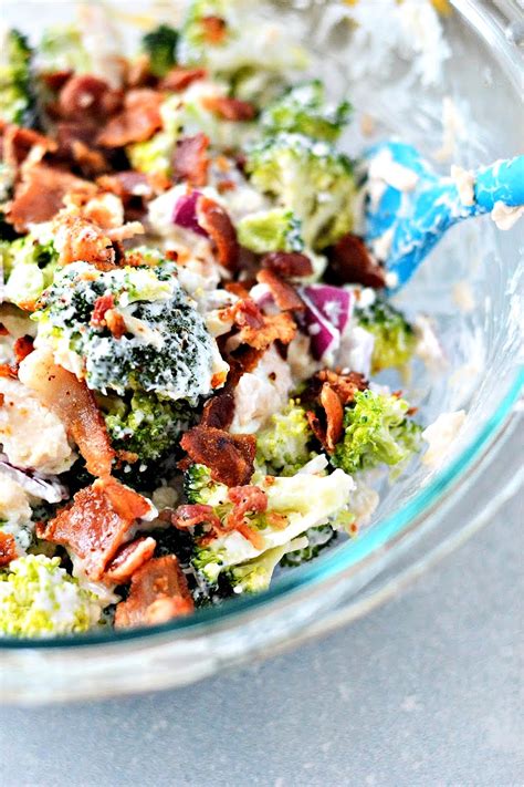 Chicken Broccoli Salad Easy Low Carb Lunch Or Side Dish