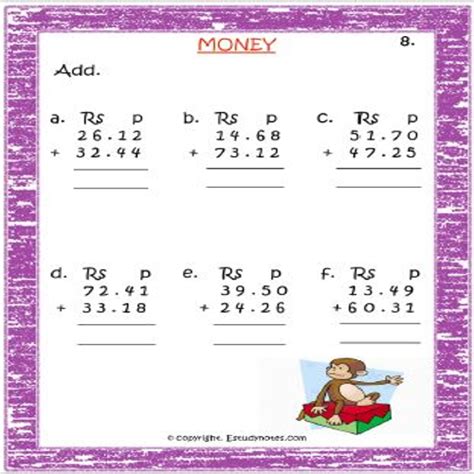 Printable Money Addition Worksheets