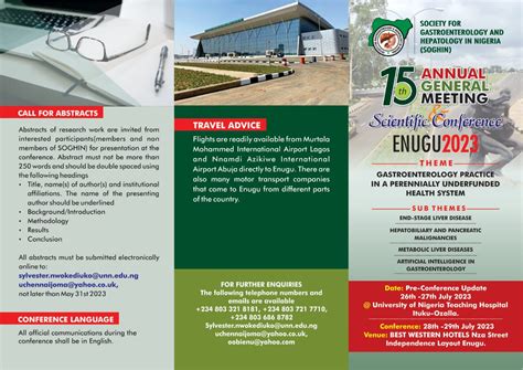 Th Scientific Conference And Annual General Meeting Enugu