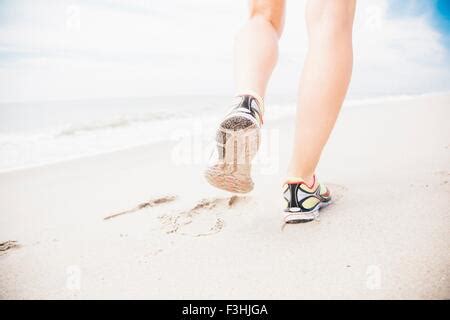 Nude Woman Walking Rear View Low Section Stock Photo Alamy