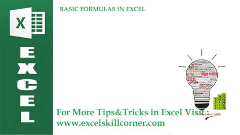 BASIC FORMULAS IN EXCEL YouTube