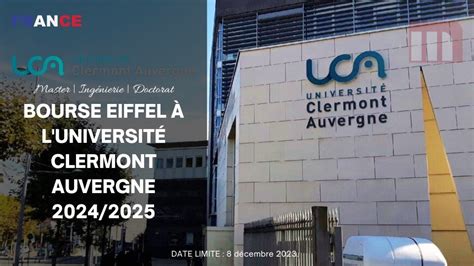 Bourse Eiffel à l Université Clermont Auvergne 2024 2025