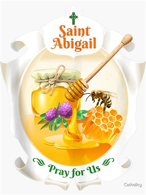 St Abigail Irish Catholic Patron Saint Of Bees Beekeepers Sticker