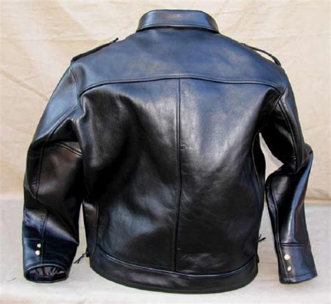 Police Motorcycle Leather Jacket - RockStar Jacket