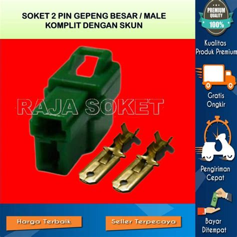 Isi Pcs Soket Socket Connector Konektor Kabel Pin Besar Motor