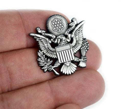 United States Eagle Military Emblem Lapel Hat Pin Vintage Semi Truck