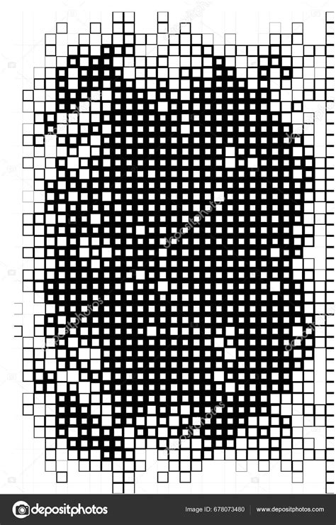 Creative Abstract Poster Pixels Black White Squares Stock Vector By