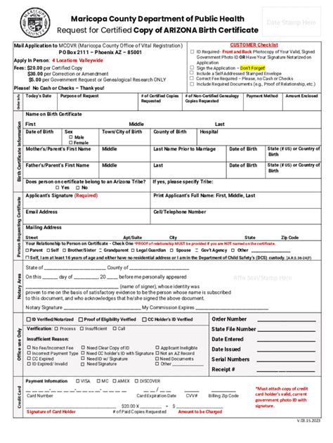 Arizona Birth Certificate Online 2023 2024 Form Fill Out And Sign Printable Pdf Template