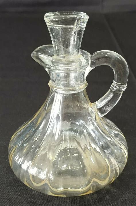 Vintage Anchor Hocking Cruet Clear Glass Oil Or Vinegar Anchorhocking Cruets Cruet Anchor