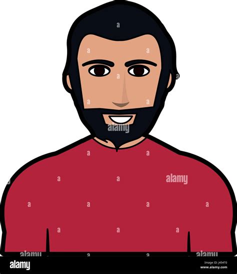 Young Muscular Attractive Bearded Man Stock Vector Images Alamy