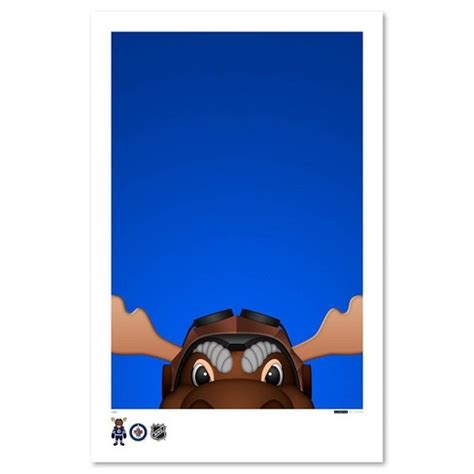 Nhl Winnipeg Jets Mascot Art Poster Print : Target