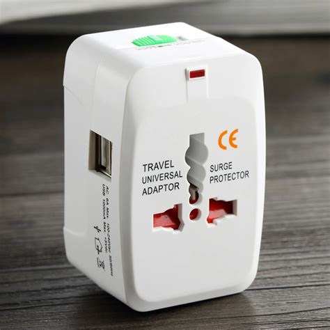 Universal International Plug Adapter Usb Port World Travel Uk Us To