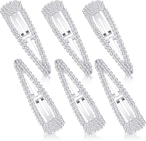 Amazon Geyoga Pieces Rhinestone Snap Hair Clips Inch Hair