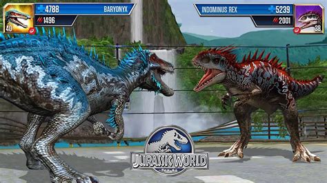 BARYONYX VS INDOMINUS REX JURASSIC DINOSAUR BATTLE JURASSIC WORLD