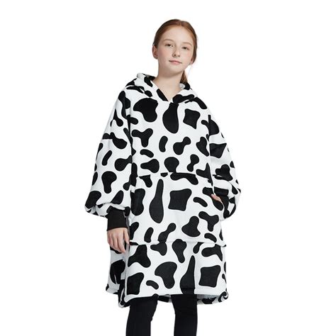 My Snuggy Kids Monochrome Cow Hoodie Blanket My Onesie