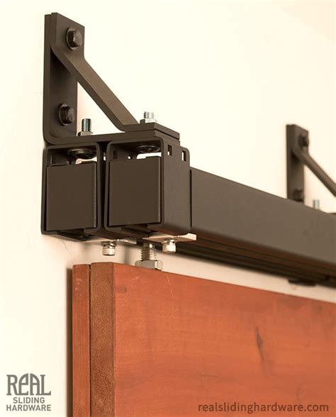 Box Rail Barn Door Sliding Hardware Kit Interior Exterior 400 Lb