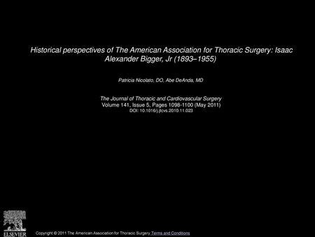 Historical Perspectives Of The American Association For Thoracic