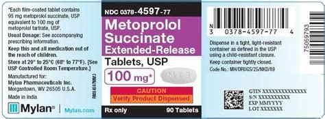 Metoprolol Succinate - FDA prescribing information, side effects and uses