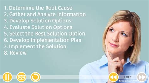 Restaurant Course Library Solving Problems And Resolving Conflict