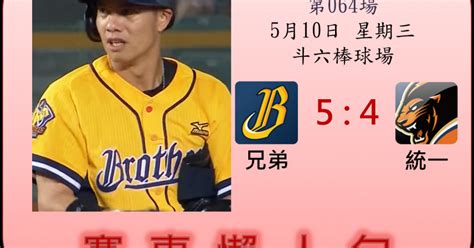 【中職28年例行賽】第064場〈兄弟54統一〉《張正偉首局首打席開轟 兄弟五連勝》 中職 棒球 運動視界 Sports Vision