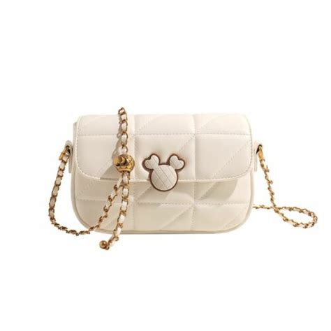 Jual JTF7010 White Tas Selempang Wanita Cantik Kunci Mickey